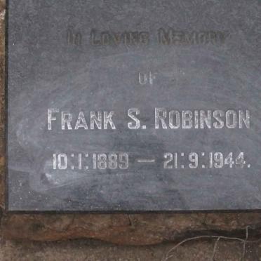 ROBINSON Frank S. 1889-1944