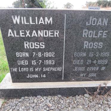 ROSS William Alexander 1902-1983 &amp; Joan Rolfe 1919-1999