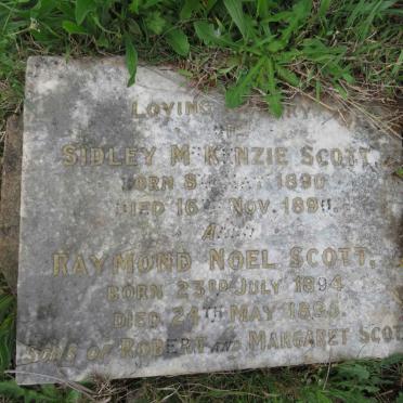 SCOTT Sidley McKenzie 1890-1890 :: SCOTT Raymond Noel -1894-1895