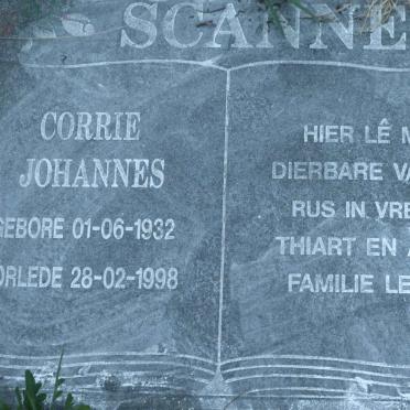 SCANNELE Corrie Johannes 1932-1998