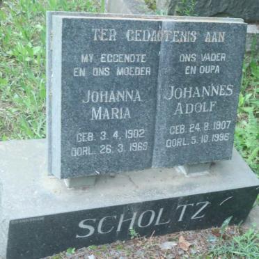 SCHOLTZ Johannes Adolf 1907-1996 &amp; Johanna Maria 1902-1969