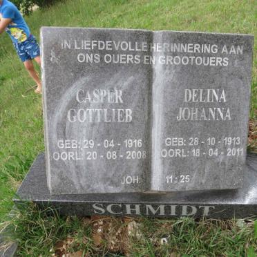 SCHMIDT Casper Gottlieb 1916-2008 &amp; Delina Johanna 1913-2011