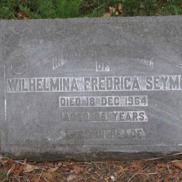 SEYMOUR Wilhelmina Fredrica -1964