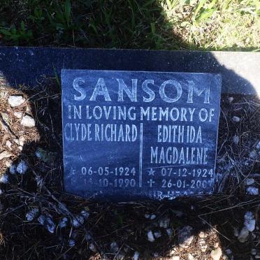 SANSOM Clyde Richard 1924-1990 &amp; Edith Ida Magdalene 1924-2007