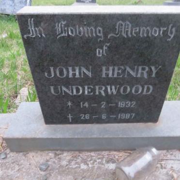 UNDERWOOD John Henry 1932-1987
