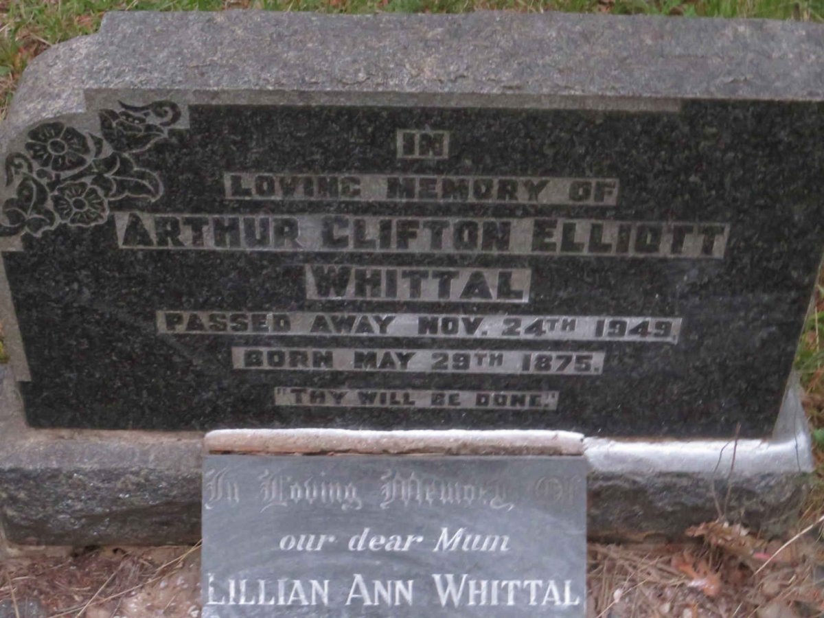 WHITTAL Arthur Clifton Elliott 1875-1945