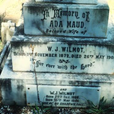 WILMOT W.J. 1868-1948 &amp; Ada Maud 1872-1908