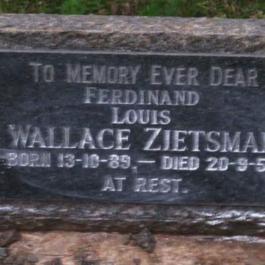 ZIETSMAN Ferdinand Louis Wallace 1889-1952