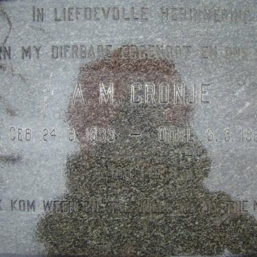 CRONJE Abraham Marthinus 1893-1963