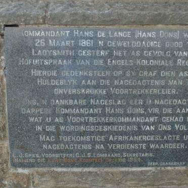 LANGE Hans, de -1861