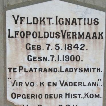 VERMAAK Ignatius Leopoldus 1842-1900