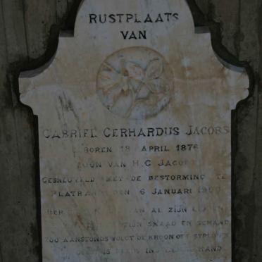 JACOBS Gabriel Gerhardus 1876-1900