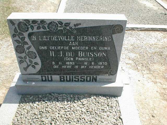 BUISSON H.J., du geb. PRINGLE 1893-1970