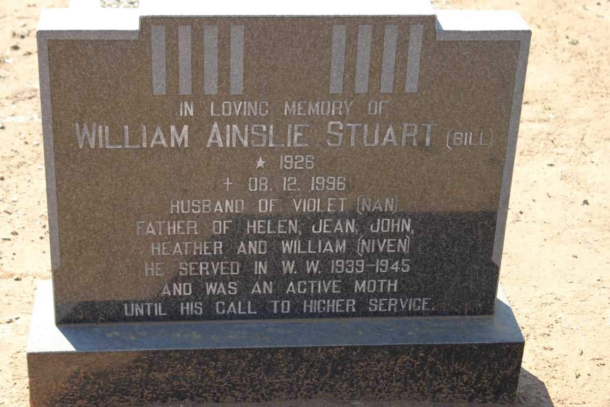 STUART William Ainslie 1926-1996