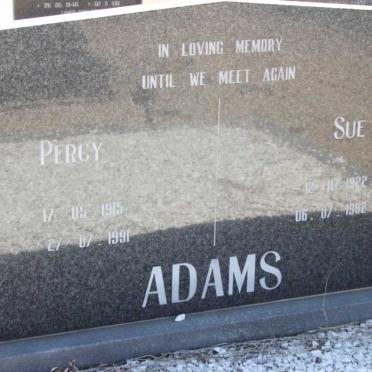 ADAMS Percy 1915-1991 &amp; Sue 1922-1992