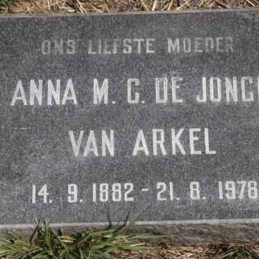 ARKEL Anna M.C., de Jongh van 1882-1978