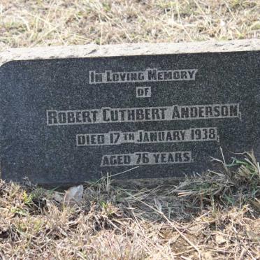 ANDERSON Robert Cuthbert -1938