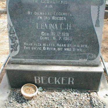 BECKER Levina C.H. 1891-1960