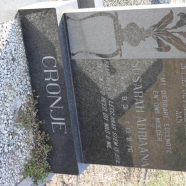 CRONJE Susarah Adriaana 1931-1976