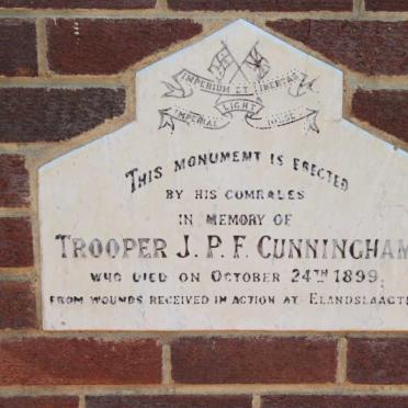 CUNNINGHAM J.P.F. -1899