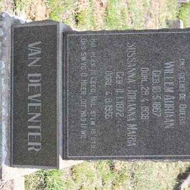 DEVENTER Willem Adriaan, van 1867-1936 &amp; Sussanna Johanna Maria 1872-1956