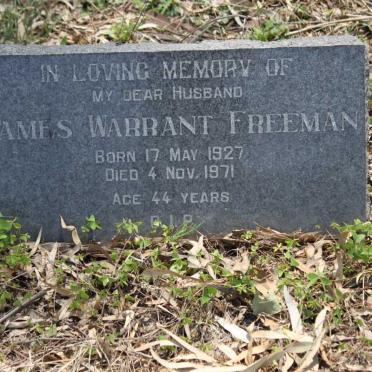 FREEMAN James Warrant 1927-1971
