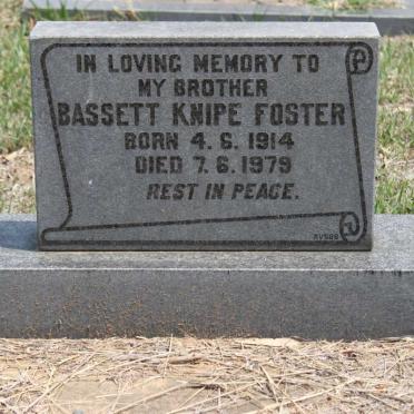 FOSTER Bassett Knipe 1914-1979