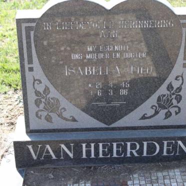 HEERDEN Isabella, van 1945-1986