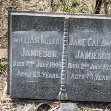 JAMIESON William Millar -1944 &amp; Jane Galaway -1952