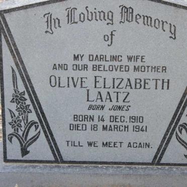 LAATZ Olive Elizabeth nee JONES 1910-1941