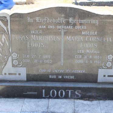 LOOTS Lukas Marthinus 1886-1963 &amp; Maria Cornelia MARAIS 1888-1961