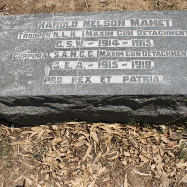 MAMET Harold Nelson 