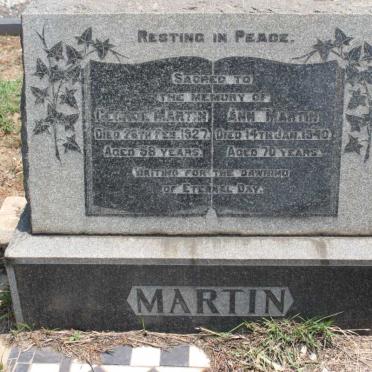 MARTIN George -1927 &amp; Ann -1940