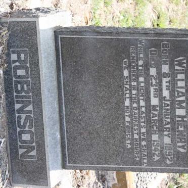 ROBINSON William Henry 1892-1942