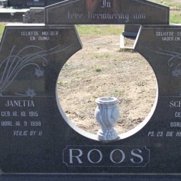 ROOS Schalk Willem 1915-1984 &amp; Janetta 1915-1998