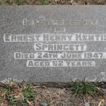 SPRINGETT Ernest Henry Kentish -1947