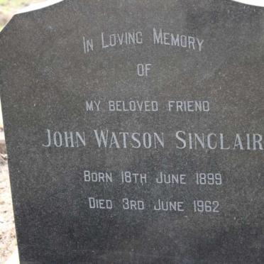 SINCLAIR John Watson 1899-1962