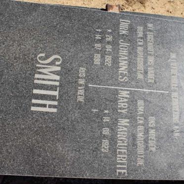 SMITH Dirk Johannes 1922-1998 &amp; Mary Marguerite 1923-