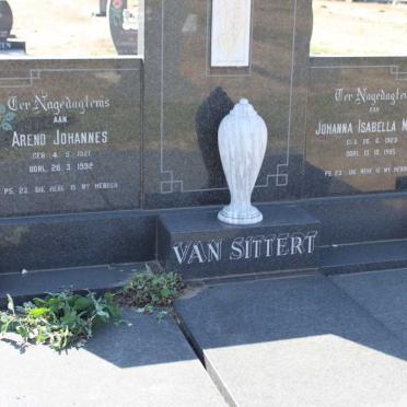 SITTERT Arend Johannes, van 1921-1992 &amp; Johanna Isabella Maria 1923-1985