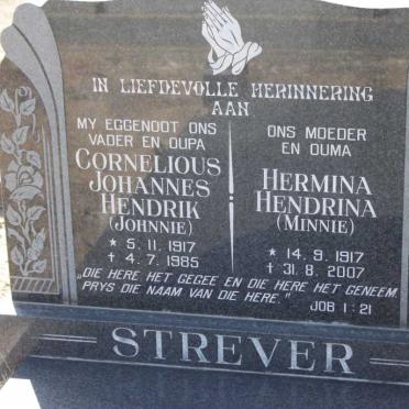STREVER Cornelious Johannes Hendrik 1917-1985 &amp; Hermina Hendrina 1917-2007