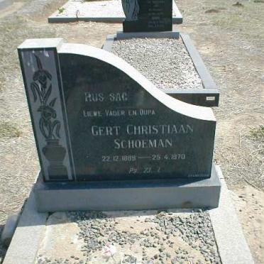 SCHOEMAN Gert Christiaan 1889-1970