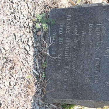 TAYLOR Thomas -1932 &amp; Mary Hardie -1968