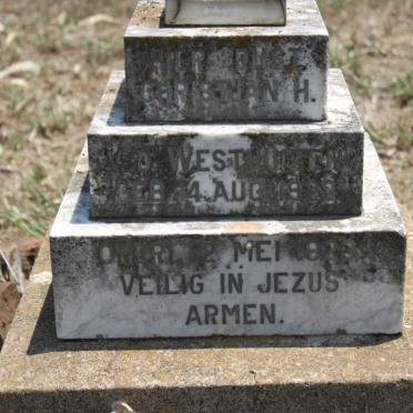 WESTHUIZEN Christian H., v.d. 1922-1923