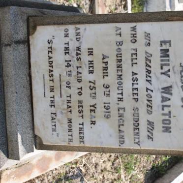 WALTON John Clarke -1888 &amp; Emily -1919