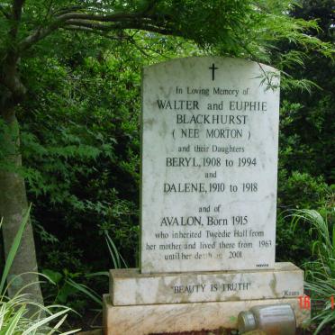 BLACKHURST Walter &amp; Euphie MORTON :: BLACKHURST Beryl 1908-1994 :: BLACKHURST Dalene 1910-1918 :: BLACKHURST Avalon 1915-