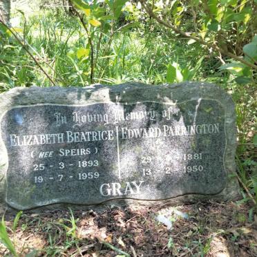 GRAY Edward Parrington 1881-1950 &amp; Elizabeth Beatrice SPEIRS 1893-1959