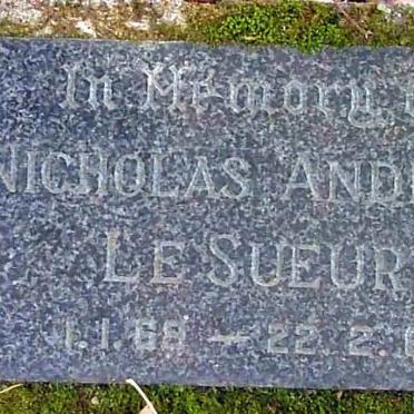 SUEUR Nicholas Andrew, le ??69-??69 