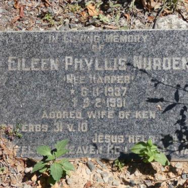 NURDEN Eileen Phyllis nee HARPER 1937-1991
