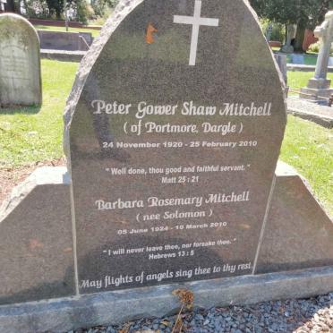 MITCHELL Peter Gower Shaw 1920-2010 & Barbara Rosemary SOLOMON 1924-2010