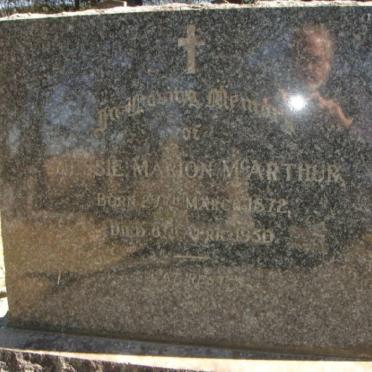 McARTHUR Jessie Marion 1872-1950